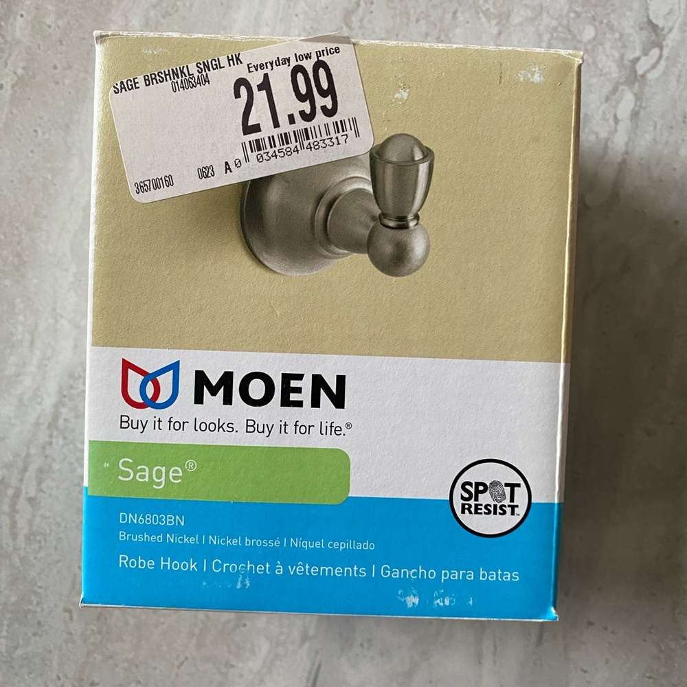 Moen Sage Brushed Nickel Robe Wall Hook